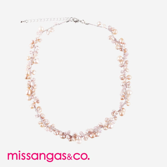 Necklace Small Pearls Pink